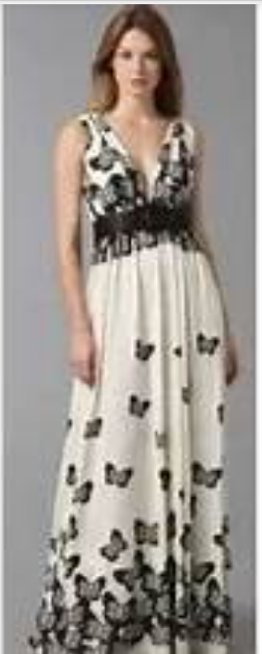 NWT $396 Alice + Olivia maxi butterfly print dress size small (100